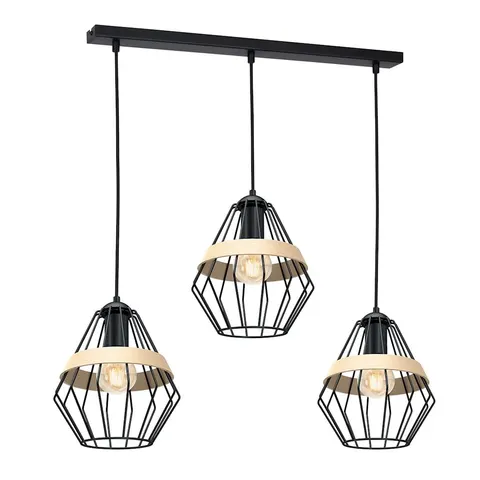 Lampa wisząca CLIFF BLACK 3xE27 Milagro