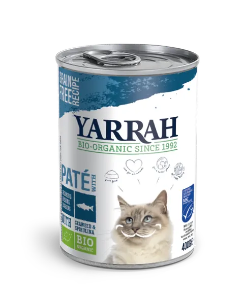 Mokra Karma dla Kota z Śledziem, Wodorostami i Spiruliną BIO 400 g Yarrah
