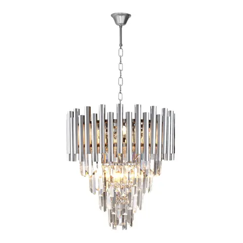 Żyrandol MADISON chrom kryształki 9xE14 Milagro ML5991 Glamour