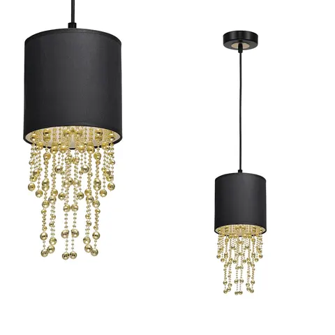 Lampa wisząca ALMERIA BLACK/GOLD 1xE27 | MLP6439 Milagro