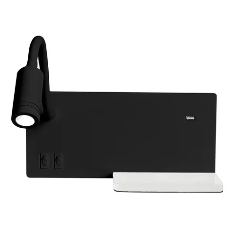 Lampa wisząca SHELF ML6344 Milagro 4W LED. 5W LED. 2W LED Metal + Akryl Czarny