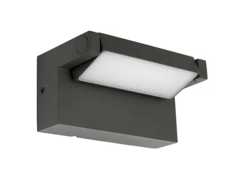 Popielata zewnętrzna lampa ścienna kinkiet elewacyjny SU-MA RT-K100 Rota LED 10W 4000K IP54
