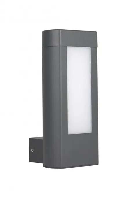 Popielata zewnętrzna lampa ścienna kinkiet elewacyjny SU-MA GL15404 Evo LED 8W 4000K IP54