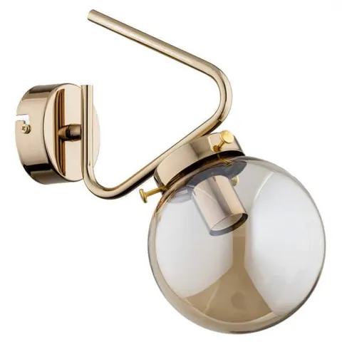 Lampa ścienna Kinkiet Barsum 27580 Alfa 1xE14 LED Metal/Szkło Złoty
