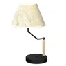 Lampa stojąca stołowa ETNA MLP7278 Milagro 1xE27 Metal + Drewno + Len Czarny