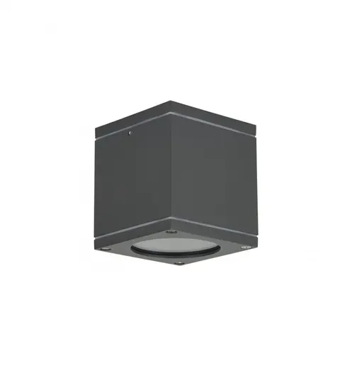 Popielata zewnętrzna lampa kostka na sufit SU-MA M1458 DG Adela Midi GU10 IP54 9,5cm x 8,7cm