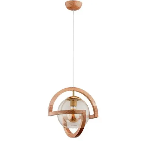 Lampa sufitowa CABRIO WOOD kula drewno Alfa 60907