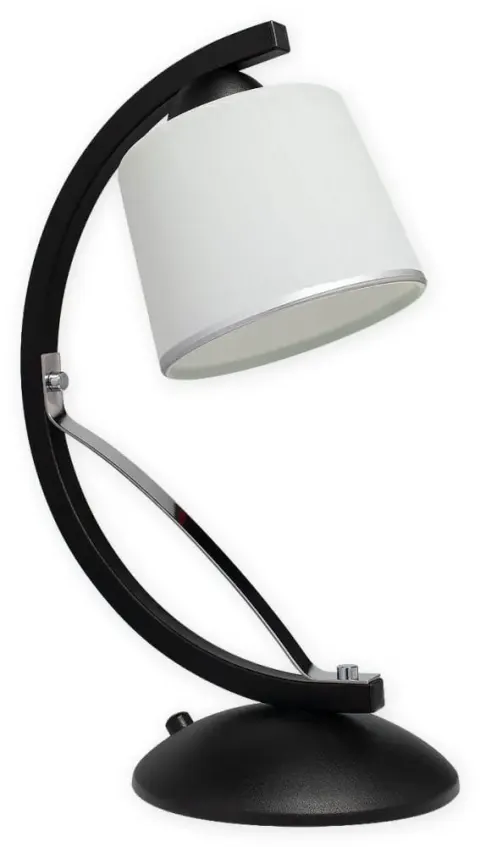 Lampka stołowa ASTRED czarna chrom 1xE27 nocna LEMIR O2288 L1 CZA