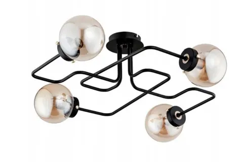 Lampa sufitowa GRAP 4xE14 czarna Alfa 24774