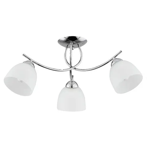 Lampa sufitowa MARISA 3x E27 chrom Alfa 27563 białe klosze