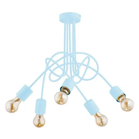 Lampa sufitowa TANGO BLUE 5xE27 niebieska Alfa 28485