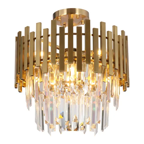 Lampa wisząca sufitowa ASPEN ML8810 Milagro 6xE14 40W Metal + Kryształ Złoty