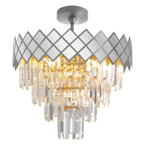 Lampa wisząca sufitowa CARISMA ML8888 Milagro 9xE14 40W Metal + Kryształ Chrom