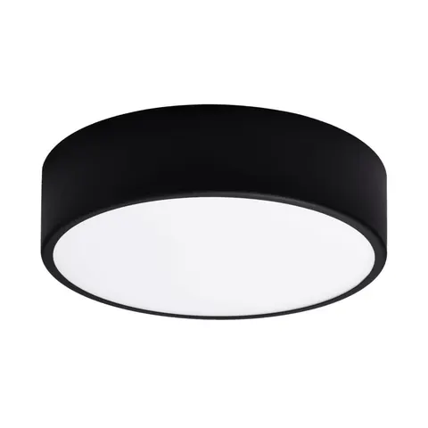 Plafon CLEO 30 cm czarny 2xE27 kinkiet Temar klosz szklany mleczny