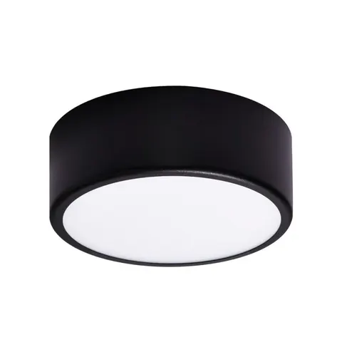 Plafon CLEO 20cm czarny 1xE27 kinkiet Temar klosz szklany mleczny