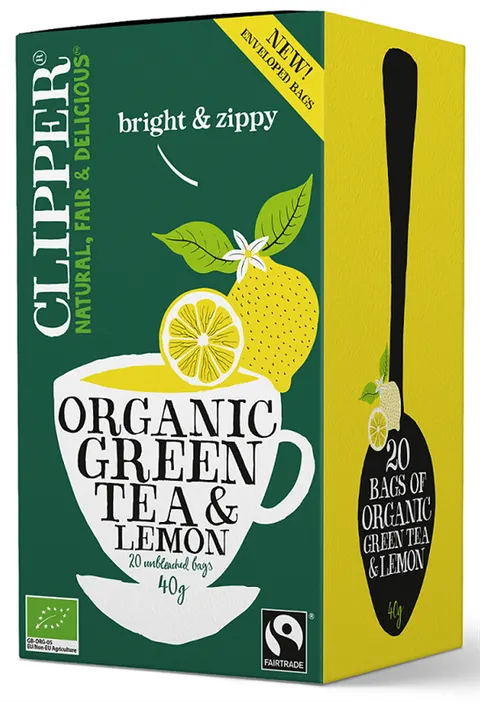 Herbata Zielona z Cytryną Fair Trade BIO 40 g 20 x 2 g Clipper