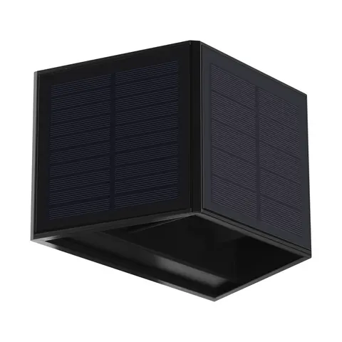 Kinkiet solarny WINGS 2W 50Lm 3000K czarny EKO9097