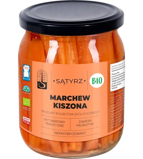 ❄️ Marchew Kiszona BIO 500 g 280 g Sątyrz