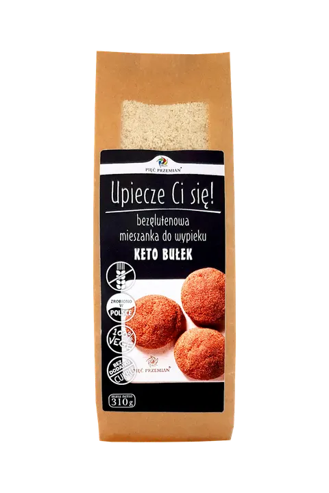 MIESZANKA DO WYPIEKU BUŁEK BEZGLUTENOWA (KETO) 310 g - PIĘĆ PRZEMIAN