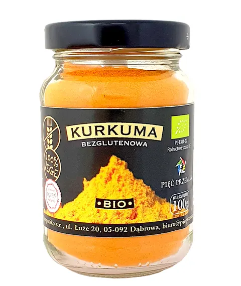 Kurkuma Bezglutenowa BIO 100 g Pięć Przemian
