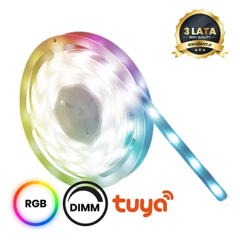 Zestaw LED RGB Wi-FI 3m Smart Tuya IP65 + CCT + Dim 12V taśma LED