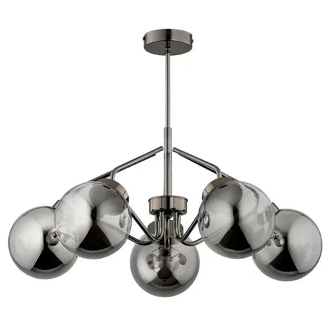 Lampa sufitowa BARSUM 5xE14 grafit Alfa 63180 kule dymione