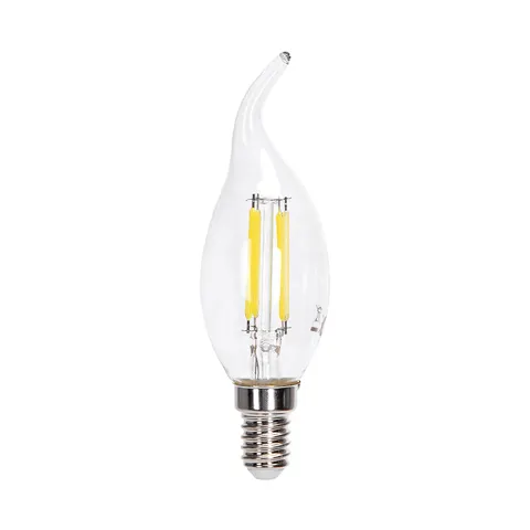 Żarówka E14 4W LED płomyk filament zimna barwa =40W mały gwint
