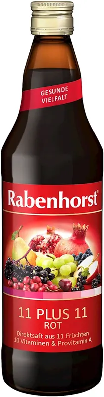Sok Wieloowocowy ( Czerwony ) Multiwitamina 11 Plus 11 NFC 750 ml Rabenhorst