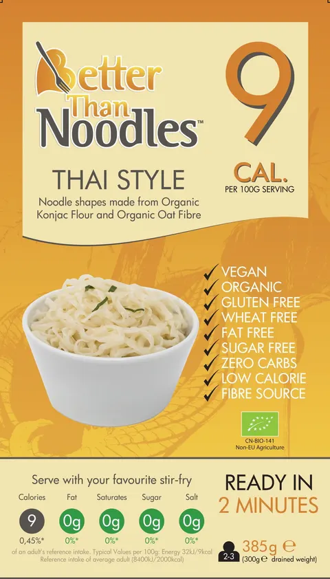 Makaron Konjac Thai Style Bezglutenowy BIO 385 g Better Than Foods