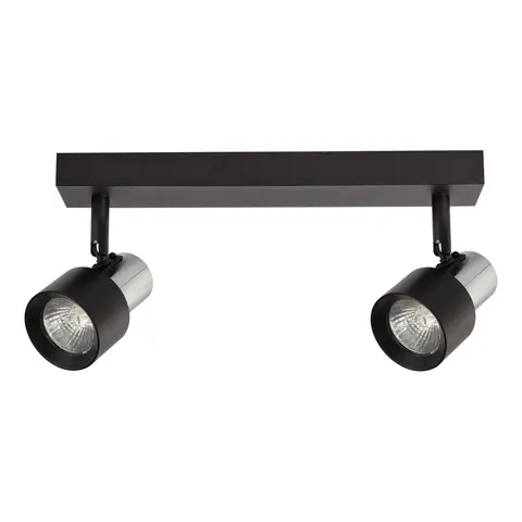 Lampa sufitowa Cino 2xGU10 Czarny + Chrom ML9947 Milagro