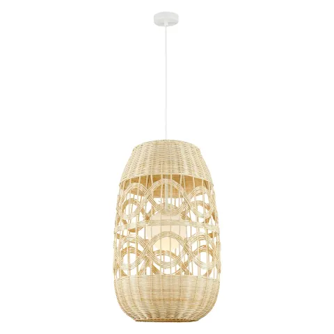 Lampa wisząca boho rattanowa ARONA NATURAL 1xE14 40cm Milagro ML0353