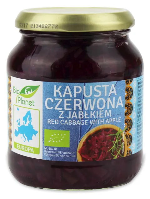 Kapusta Czerwona z Jabłkiem BIO 340 g Bio Planet