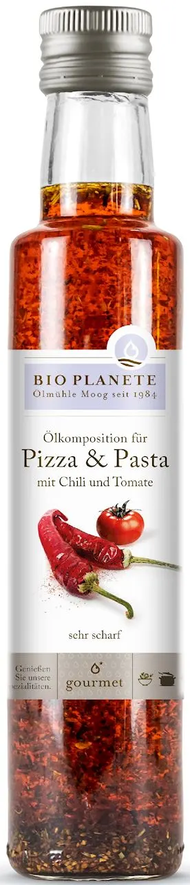 Olej do Pizzy i Makaronu o Smaku Chili i Pomidora BIO 250 ml Bio Planete