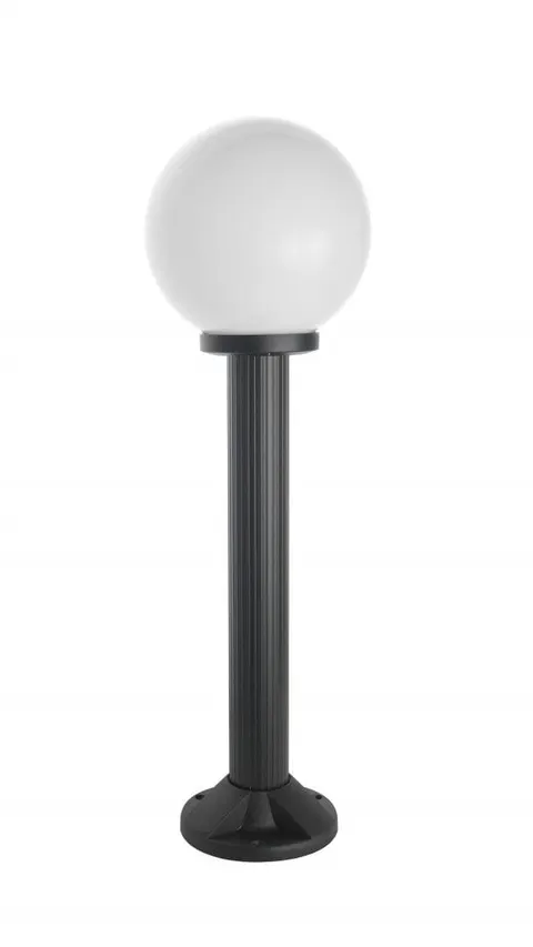 Lampa ogrodowa KULA 70cm czarna stojąca słupek E27 K 5002/3/K 200