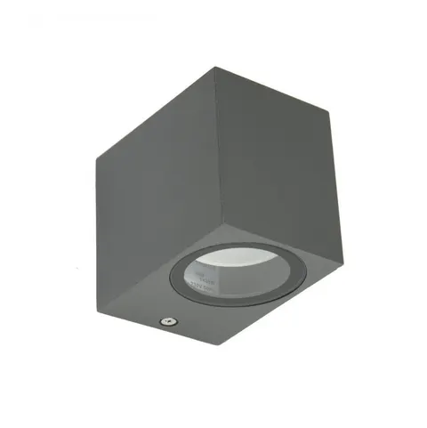 Popielaty kinkiet na elewację lampa ścienna SU-MA 5001 DG Mini GU10 IP44
