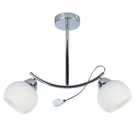 Lampa sufitowa CONNOR 2xE27 chrom białe klosze Milagro MLP0876