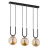 Lampa sufitowa GEMMA MIX 3xE14 czarna kule amber Alfa 62359