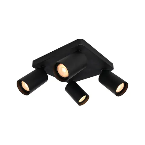 Plafon NESTO 4xGU10 czarny kwadrat Italux SPL-23436-4S-BK