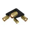 Plafon NESTO 4xGU10 czarny złoty kwadrat Italux SPL-23436-4S-BK-BRSS