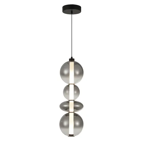 Lampa wisząca DAPHNE dymiony szklany klosz LED 36W 3000K do sypialni ML0347 Milagro