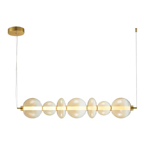 Lampa wisząca DAPHNE ML0349 Milagro 40W LED Metal + Szkło Złoty