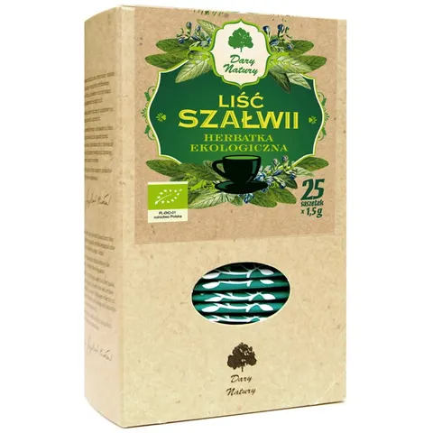 Herbatka Liść Szałwii BIO (25 x 1,5 g) 37,5 g Dary Natury