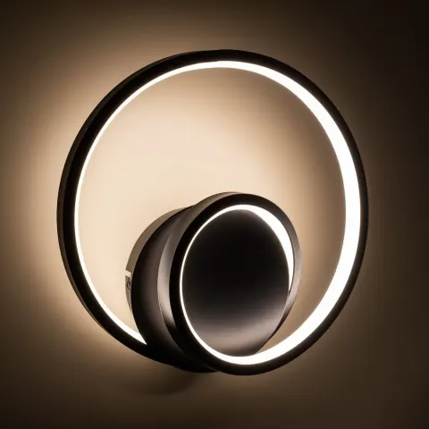 Kinkiet LED okrągły spiralny czarny Lucero 13W 4000K Milagro ML1049