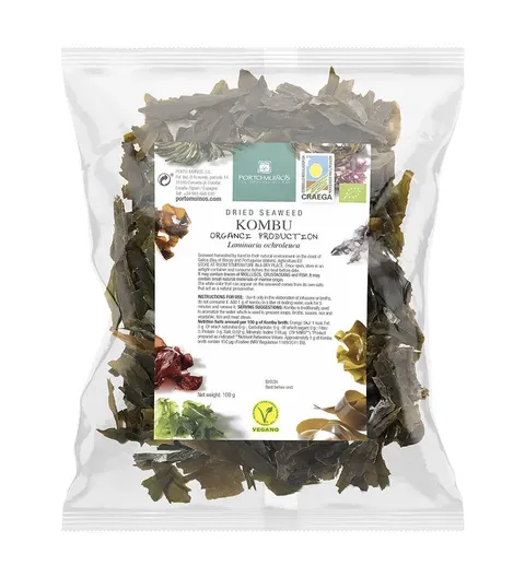 Algi Morskie Suszone Kombu BIO 100 g Porto Muinos