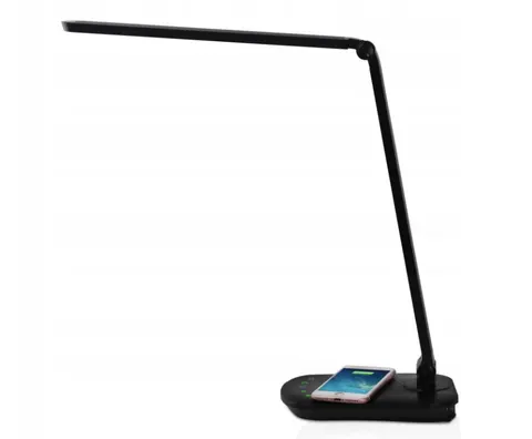 Lampka biurkowa czarna 8W ładowarka USB dotykowa 2700K 6500K