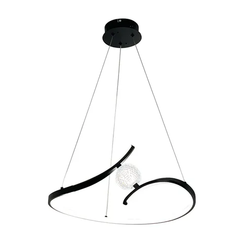 Lampa wisząca PERLA 34W LED czarna 4000K 2200Lm Milagro ML1177