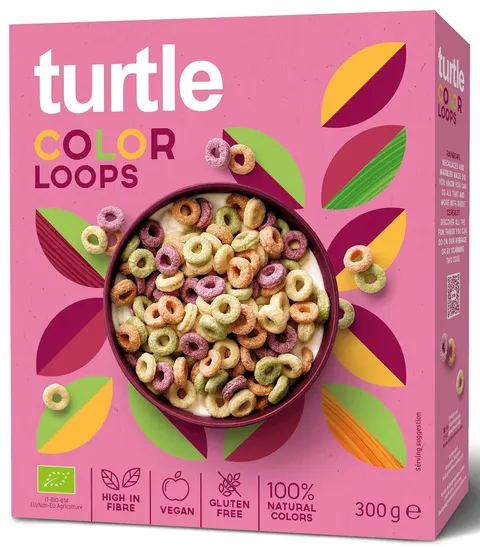 Krążki Zbożowe Kolorowe Bezglutenowe BIO 300 g Turtle