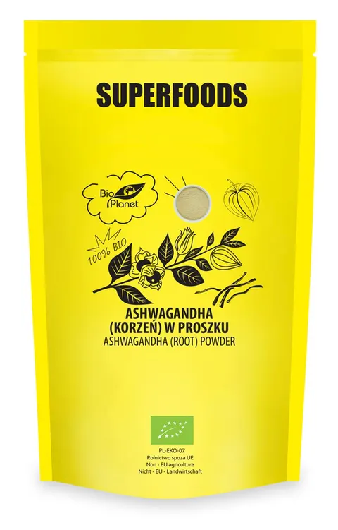 Ashwagandha Korzeń w Proszku BIO 500 g Bio Planet