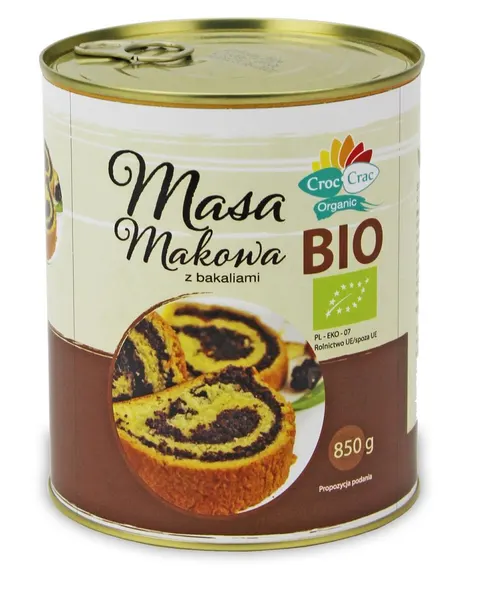 Masa Makowa z Bakaliami w Puszce BIO 850 g Croc-Crac