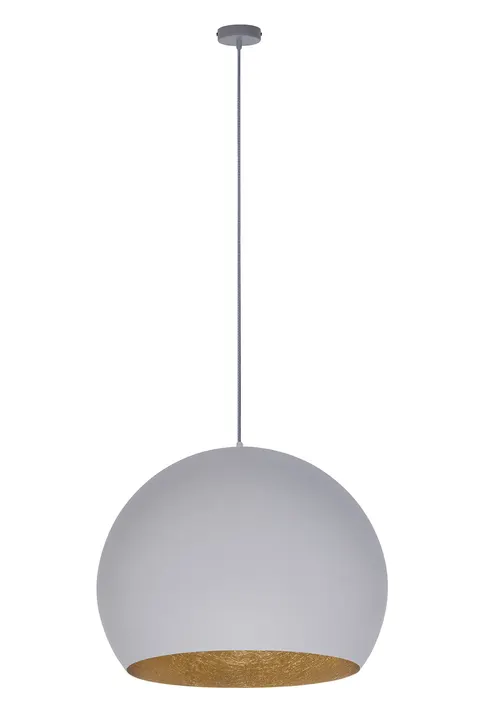 Lampa sufitowa MARGO 1xE27 szara złota 46cm Kula Sigma 41089